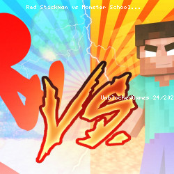 Red Stickman vs Monster School